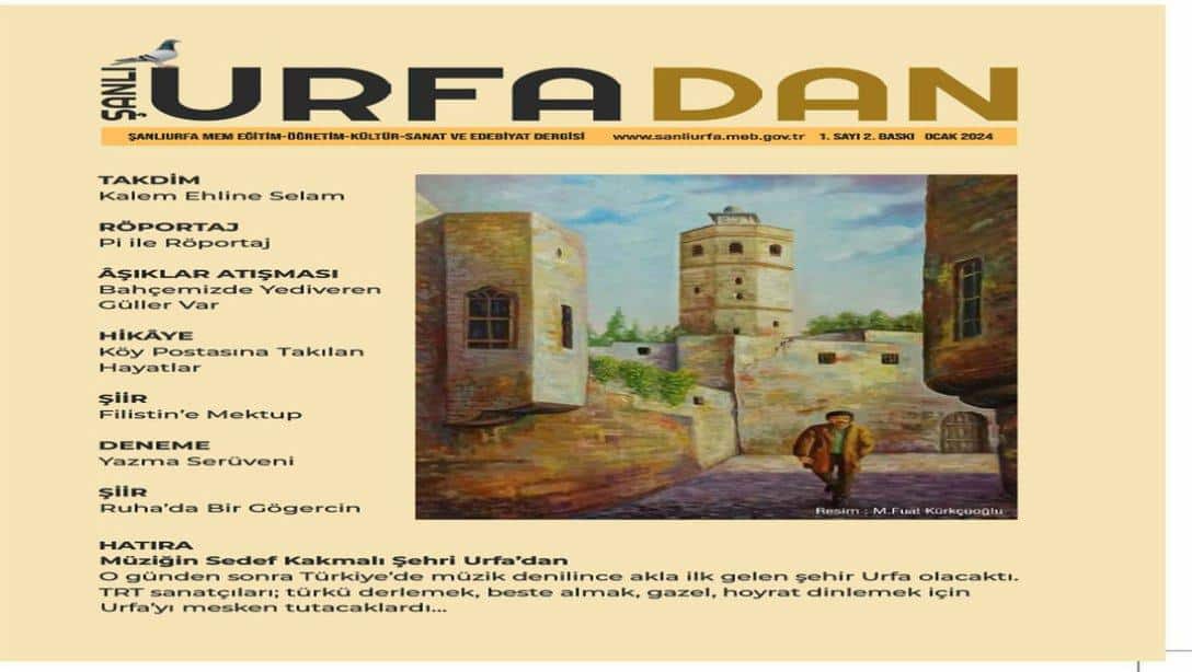 Urfa'dan Dergisi Yazı Çağrısı